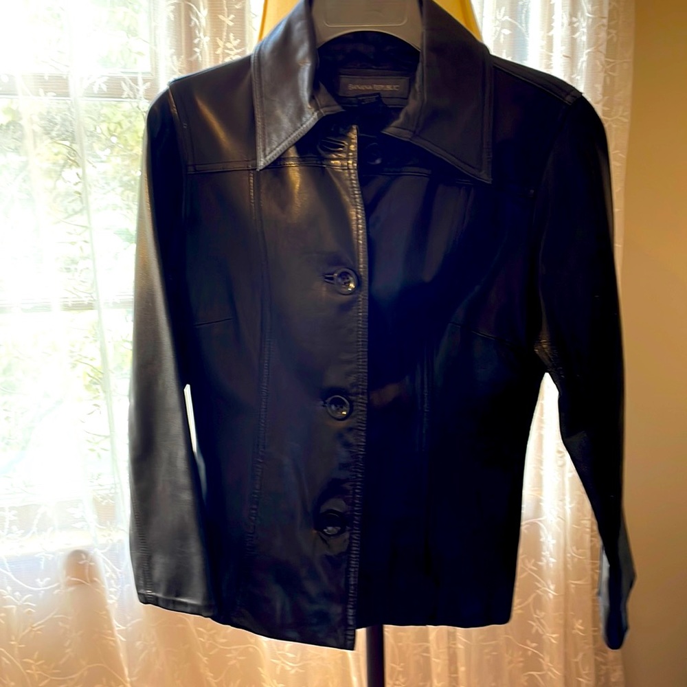 Banana Republic Black Leather Jacket